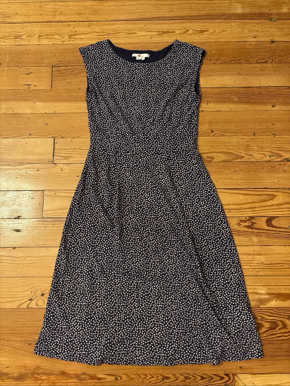 Boden Marina Jersey Sleeveless Ditsy Floral Mini Dress Size 4R